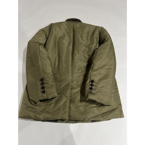 STAGE Puffer Blazer Style Jacket in Green - Picture 2 of 4